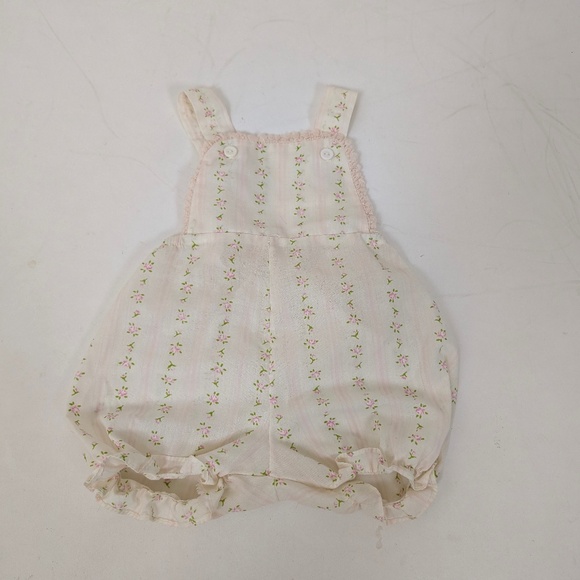 80s Floral Jumpsuit & Dress Set Onesie 2 Piece Co-ord Bodycuit Shortalls Ruffles - Picture 2 of 7
